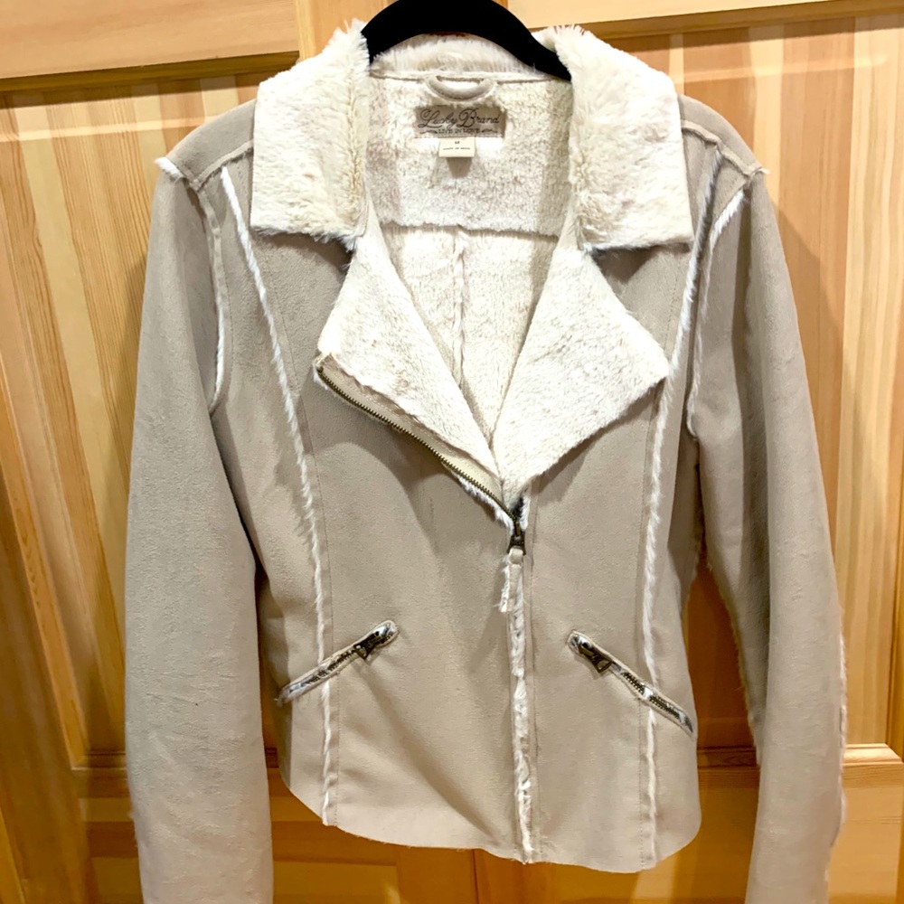 Suede cropped jacket